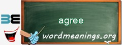 WordMeaning blackboard for agree